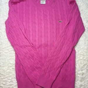 Lacoste Women’s Vibrant Pink Crewneck Sweater